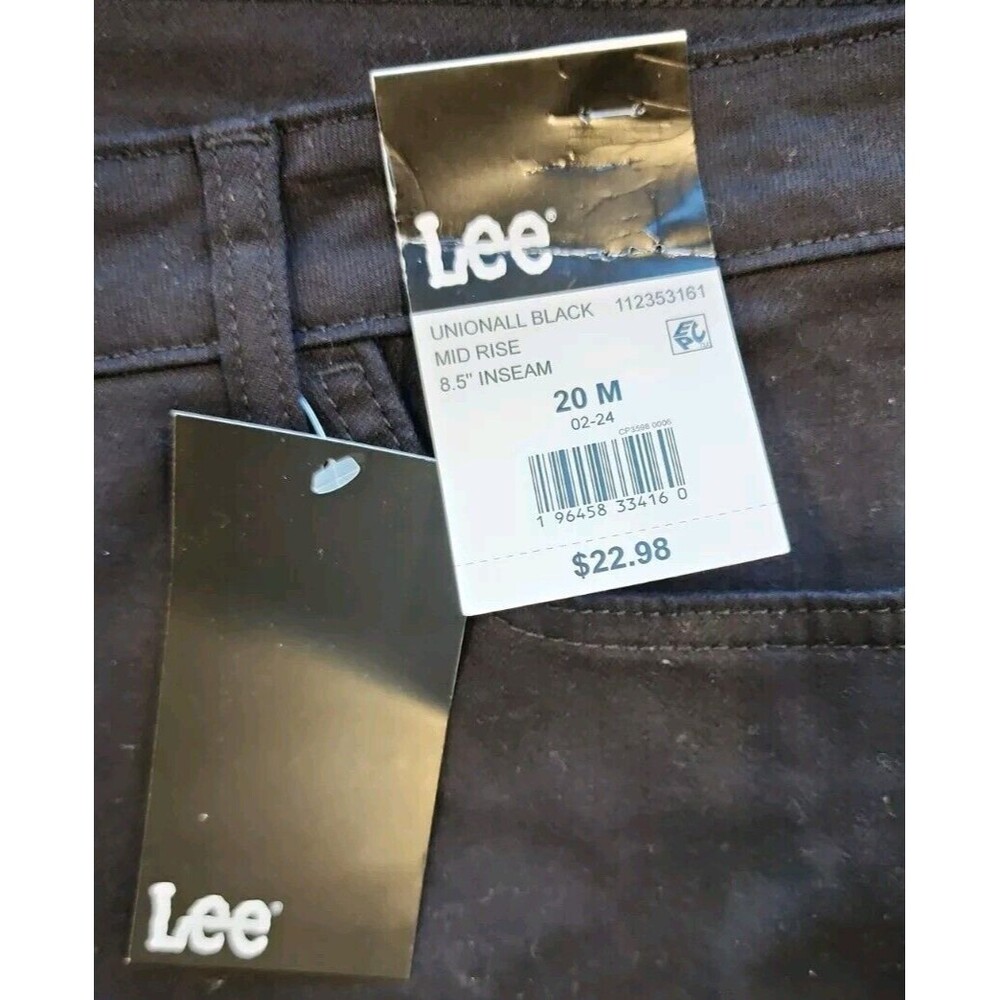 Lee Unionall Black 20 M Mid Rise 8.5" Inseam Shorts‎ - Picture 3 of 3